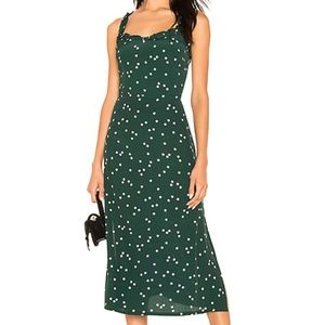 FAITHFULL THE BRAND Green Midi Dress